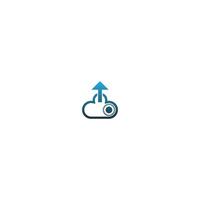 Up cloud icon logo design concept vector