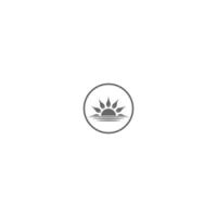 Sun Flower logo icon concept vector