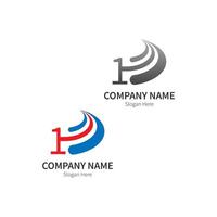 Number 1 Logo Business Template Vector