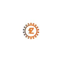 Lightning Letter Z logotype gradient color vector