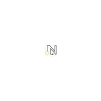 letra n y lámpara, logotipo de bulbo vector