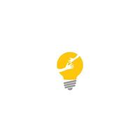 Idea hand bulp lam logo icon vector