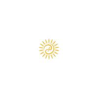 plantilla de icono de logotipo de sol vector