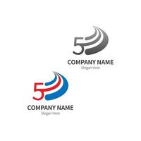 Number 5 Logo Business Template Vector