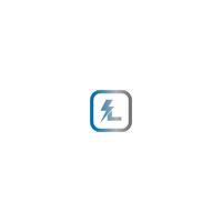 Lightning letter L logotype gradient color vector