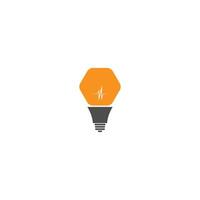 Light bulb lamp  idea logo icon vector