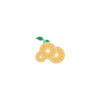 Orange fruit logo illustration vector