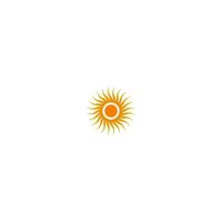 plantilla de icono de logotipo de sol vector