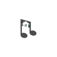 Music house logo vector