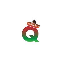 Letter Q Mexican hat concept design