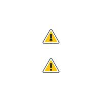 Warning, Prohibition, Exclamation mark beware icon logo template vector