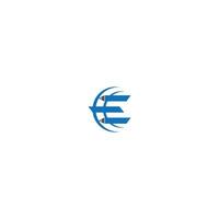 Letter E icon logo vector