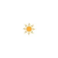 Sun logo icon template vector