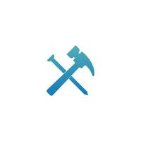 Hammer icon logo design template illustration vector