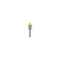 Letter I combined with wheat icon logo design vector