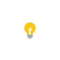 Idea hand bulp lam logo icon vector