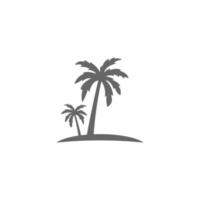 vector de plantilla de logotipo de verano de palmera