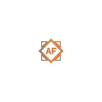 Square AF  logo letters design vector