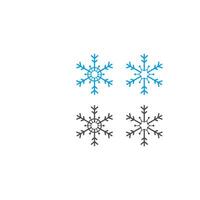 icono de adornos navideños con forma de copos de nieve vector