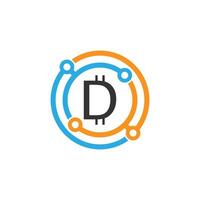 Crypto coin icon design concept vector