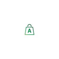 Letter A  on shopping bag vector