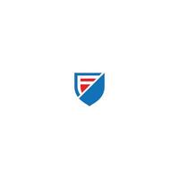 Letter F with a shield logo vector