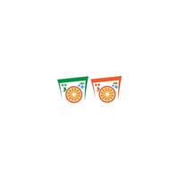 Washing logo Loundry with orange fruit vector