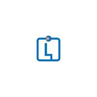 Letter L  logo icon forming a wrench and bolt design vector