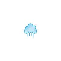 concepto de icono de logotipo de nube lluviosa vector