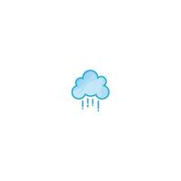 Rainy cloud logo icon concept vector