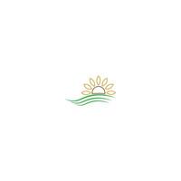 Sun Flower logo icon concept vector