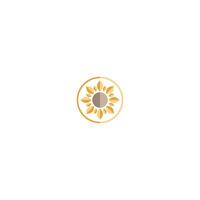 Sun Flower logo icon concept vector