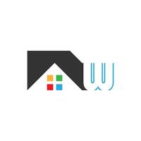 Letter W  logo Icon for house, real estate vector