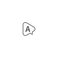 Letter A  logo icon flat design concept vector