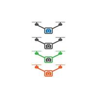 Drone icon logo design vector