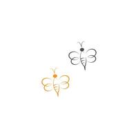 abeja logo icono diseño creativo vector