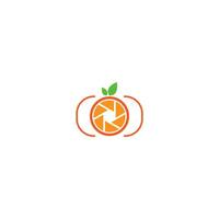 Camera shutter  logo orange vector