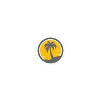 palm beach, concepto de logotipo de vitamina vector