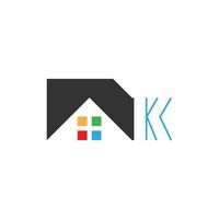 Letter K  logo Icon for house, real estate vector