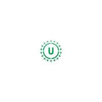 Circle U  logo letter design concept in gradient colors vector