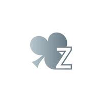 Letter Z logo combined with shamrock icon design vector