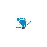 Footsteps logo icon design template vector