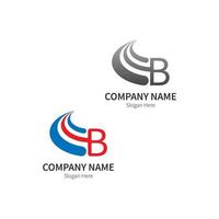 vector de plantilla de negocio de logotipo de letra b