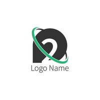 logotipo de icono de círculo número 2, concepto de círculo de icono de número de diseño vector