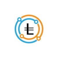 Crypto coin icon design concept vector