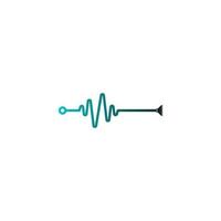 Sound wave icon logo design vector