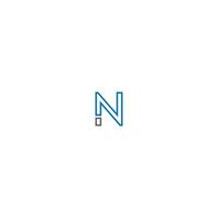 N logo letter design concept vector