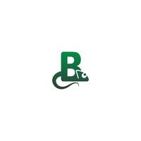 Chameleon font, letter logo icon design vector