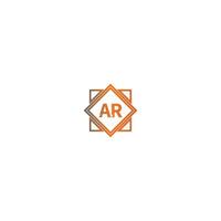 Square AR  logo letters design vector