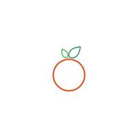 Orange fruit icon logo vector